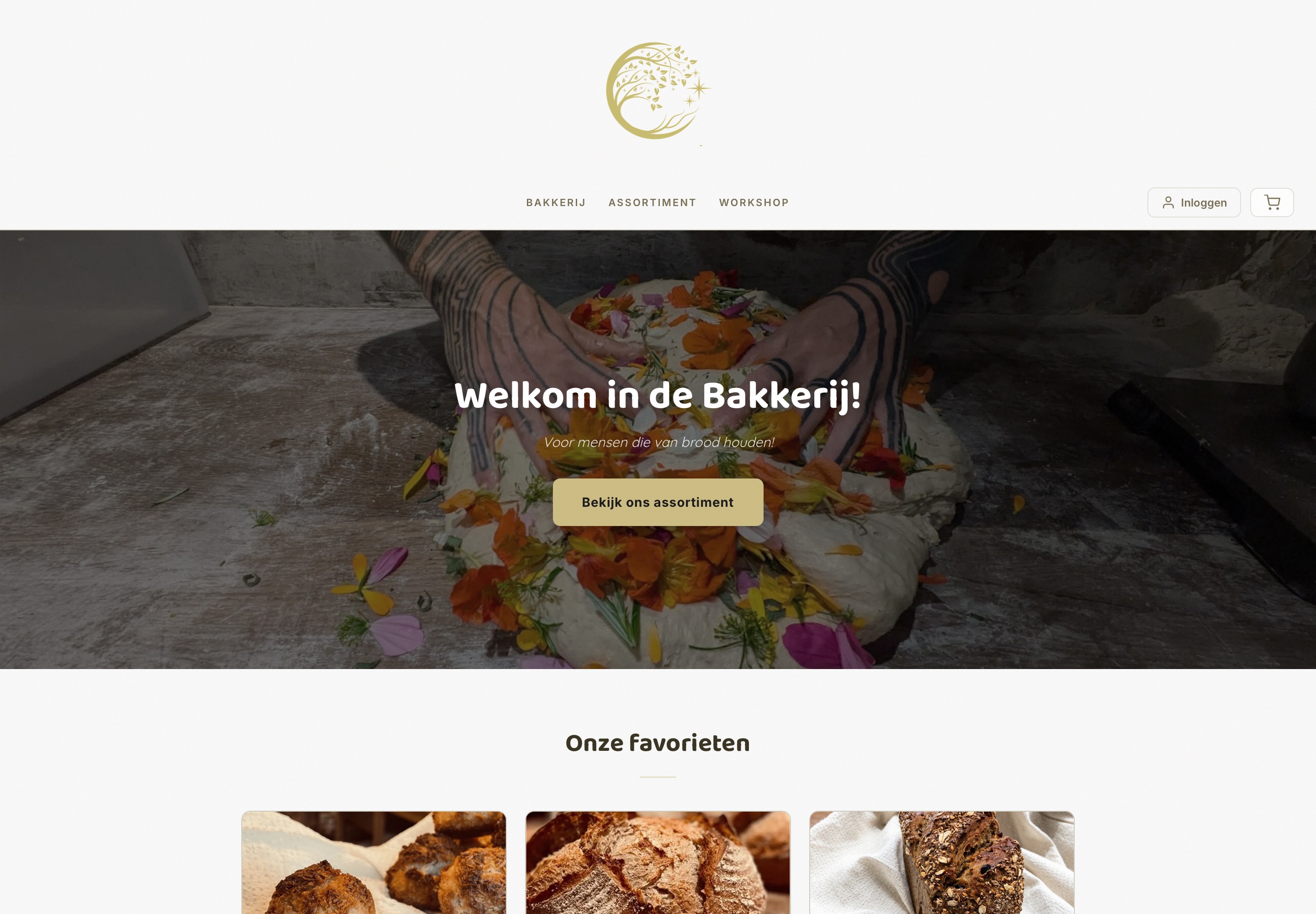 De webshop van bakkerij Het Lage Woud, gebouwd op MadeFlow